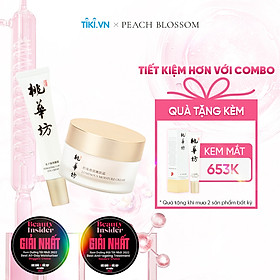 Kem Dưỡng Ẩm Toàn Diện Chống Ánh Sáng Xanh, Làm Trắng Da Với Ngọc Trai và Kem Dưỡng Mắt Chống Lão Hóa Từ Trứng Cá Tầm và Peptide Collagen, Làm Mờ Nếp Nhăn, Sáng Quầng Thâm Peach Blossom