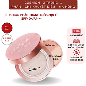 CUSHION Phấn Nước MINIGARDEN 3 In 1 BB Cushion New Che Khuyết Điểm, lâu trôi, Dưỡng Trắng, Má Hồng, Chống Nắng SPF50+/PA