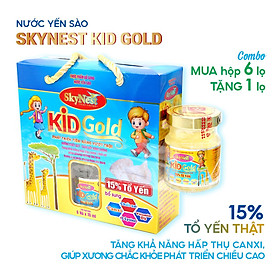 Combo 6 Lọ Nước yến sào SkyNest Kid Gold 15% Tổ Yến cho trẻ nhỏ