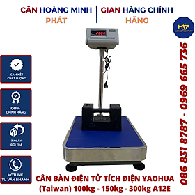 Mua Cân Bàn Điện Tử Công Nghiệp YAOHUA (Taiwan) 100kg/150kg/200kg/300kg A12E (cân tích điện)   CÂN HOÀNG MINH PHÁT