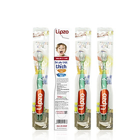 Combo 03 Bàn chải Lipzo Crystal Kids Giao màu ngẫu nhiên