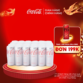 Lốc 24 Lon Nước Giải Khát Không Đường Coca-Cola Light Lon 320ml/Lon   Coca-Cola Official Store