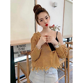 ÁO LEN RÁCH LAI CÓ NÓN CỰC XINH HÀNG NHẬP QC XỊN XÒ
