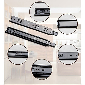 Mua Ray Trượt Bi 3 Tầng Thép Sơn Tĩnh Điện Loại 1 - Ray Trượt Bi 3 Tầng Thép dùng cho ngăn kéo tủ gỗ  tủ bếp
