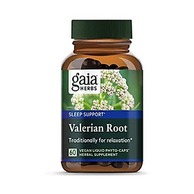 Gaia Herbs, Valerian Root, Sleep Support, Non Habit Forming Herbal Sleep Aid, Melatonin Free, Vegan Liquid Capsules, 60 Count