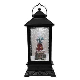 Musical Lighted Christmas Snow Globe Lantern Music Box for Office Desk Party