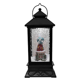 Christmas Snow Globe Lantern with Music and Light Table Centerpiece Christmas Ornament for Bedroom Shelf Xmas Home Decoration