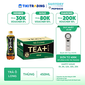 Thùng 24 Chai Trà Ô Long Tea+ Plus (450ml/Chai)