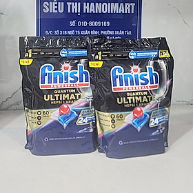 Combo 2 gói viên rửa bát finish quantum 60 viên (60x2 =120 tabs)