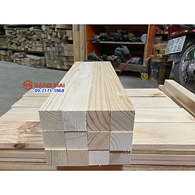 Mua  MS79  Thanh gỗ thông vuông 4cm x 4cm x dài 50cm + láng mịn 4 mặt