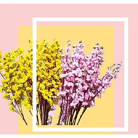 Mua 5 cành mai  cành đào lụa cao cấp dài 1m