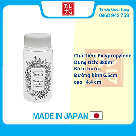 Bình đựng nước cho bé có nắp đậy chống sặc 380ml dùng cho đi học đi chơi (nhựa trong)