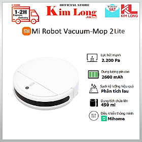 Mua Robot hút bụi Xiaomi Vacuum Mop 2 Lite 25 cảm biến chính xác  Pin 2600mAh  Lực hút mạnh 2.200 Pa  kết nối App  Bản quốc tế - Hàng chính hãng