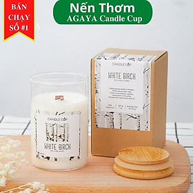 Nến thơm hương gỗ AGAYA Candle Cup hương bạch đàn, thông, đậu tonka và vani - Mùi WHITE BIRCH