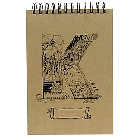 Sổ Vẽ Lò Xo Sketchbook Alphabet 80 Trang Mẫu bìa chữ ngẫu nhiên