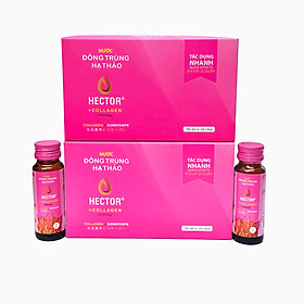 Combo 2 Hộp 20 Chai Đông Trùng Hạ Thảo Hector Collagen Trẻ Hóa Nhanh Dạng Nước, Nước Uống Trực Tiếp, Giúp Da Khỏe, Sáng Mịn Màng, Điều Hòa Nội Tiết Tố, Ngăn Ngừa Rụng Tóc, Tăng Cường Sinh Lý, Nam, Nữ Đều Dùng Được