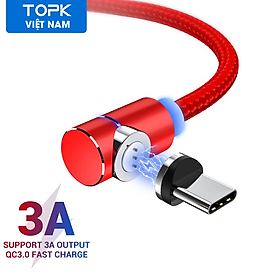 Mua  HÀNG CHÍNH HÃNG  Cáp sạc nhanh từ tính TOPK AM69 USB-Type-C cho Samsung Huawei ... - Phân phối bởi TOPK VIỆT NAM