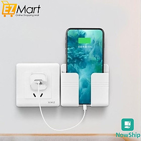 Mua GIÁ ĐỂ ĐIỆN THOẠI   ĐIỀU KHIỂN ĐỂ REMOTE DẠNG KHAY NHỰA DÁN TƯỜNG  HÌNH VUÔNG CÓ CHỖ TREO DÂY ĐIỆN