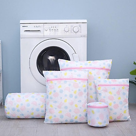 Túi Giặt Đồ Máy Giặt Combo 5 Đủ Size Túi Lưới Giặt Đồ Lót, Quần Áo Hoạ Tiết Đựng Bảo Quản Có Khóa KéoTiện Lợi