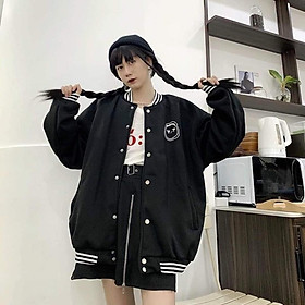 Áo khoác bomber nữ bo viền sẵn hàng 1111lt