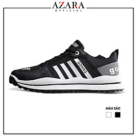 Giày Thể Thao Nam AZARA - Sneaker Màu Đen - Trắng, Giày Thể Thao Đế Cao Su Trống Trơn Trượt Êm Chân - G5451