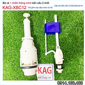 Mua Bộ xả bồn cầu 1 nút nhấn cao cấp KAG-XBC12  Xả ấn tay bàn cầu 2 khối nhấn êm siêu bền sử dụng tốt
