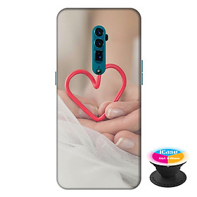 Ốp lưng điện thoại Oppo Reno 10X Zoom hình Tình Yêu tặng kèm giá đỡ điện thoại iCase xinh xắn - Hàng chính hãng
