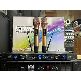 Mua Bộ Micro không dây NEX Acoustics U-550D: Hàng đẹp  Thu âm tốt  Sáng tiếng. Chống hú/rít  tạp âm  2 râu thu sóng  Vỉ tím