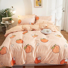 Bộ chăn ga Cotton poly hoa lá GOSAN Bedding chăn ga Hàn Quốc đủ size miễn phí bo chun