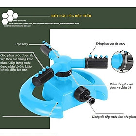 Vòi Phun Nước Tưới Cây, xoay tròn 360 Độ. Tặng kèm 1 khớp nối cấp nước cho béc phun 206799