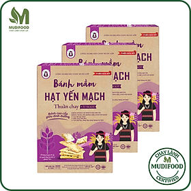 Combo 3 Hộp Bánh Mầm Hạt Yến Mạch Bh.Nong (Mỗi Hộp 300g) - Ăn Chay, Ăn Vặt Healthy, Ăn Dặm, Bữa Sáng, Bữa Phụ
