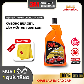 NƯỚC RỬA XE BỌT TUYẾT ĐẬM ĐẶC - PH CÂN BẰNG - NHIỀU BỌT 3M CAR WASH SHAMPOO 1 LIT 305860