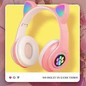 Mua Tai Nghe Mèo Bluetooth Headphone Tai Mèo Dễ Thương Có Mic Âm Bass Mạnh Mẽ Và Dung Lượng Pin Khủng 400mAh