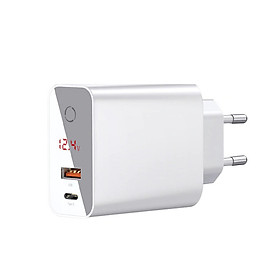 Cóc củ sạc nhanh 45W đa năng hẹn giờ 2 cổng USB và Type-C hiệu Baseus Speed PPS Smart Shutdown ( 5A - 45W, sạc nhanh chuẩn QC4.0/ QC3.0 / PD / SCP/ Quick charger, Timer Auto Power Off) - Hàng chính hãng