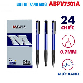 Bút bi bấm M&G- Xanh dương- 0.7mm ABPV7501A