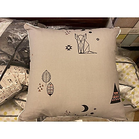 Mua Gối sofa vuông (NHẮN TIN ĐỂ CHỌN MÀU)- tựa lưng phong cách kẻ hiện đại  mèo  hoa nhí size 45*45