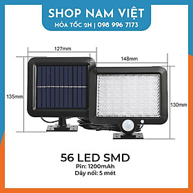 Đèn Led Chiếu Sáng Sân Vườn Năng Lượng Mặt Trời Cảm Ứng Chuyển Động