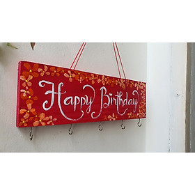 Bảng trang trí, bảng treo chìa khóa handmade "Happy birthday" món quà sinh nhật vô cùng ý nghĩa dành tặng người thân, bạn bè, đặc biệt bạn bè quốc tế