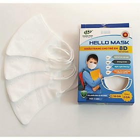 Khẩu trang 3D Hello Kids 4 lớp (Hộp 10 cái)