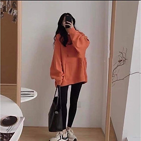 SET BỘ ÁO HOODIE CAM KÈM QUẦN LEGGING CO GIÃN  SET BỘ THU ĐÔNG