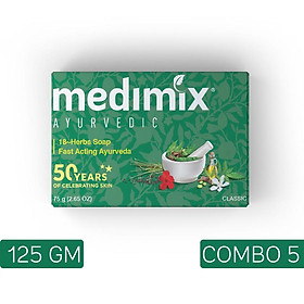 Hình ảnh Review Set 5 xà phòng Medimix 18 loại thảo dược Ayurveda Tác Động Nhanh 125g/bánh