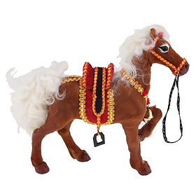 Simulation Animal 12'' White Horse Model Figure Kids Toy Home Garden Decor