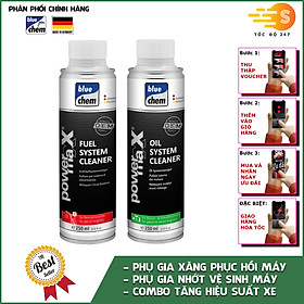 Bộ 2 phụ gia xăng 33028E và nhớt 33018E cao cấp Bluechem - 33028E_33018E