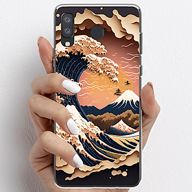 Ốp lưng cho Samsung A8 Star nhựa TPU mẫu Sóng biển