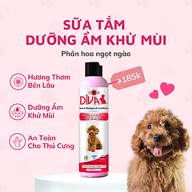 Hình ảnh Sữa Tắm Cho Chó Diva Giảm Rụng, Sữa Tắm Chó Diva Dưỡng Lông Bóng Mượt