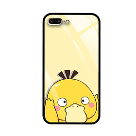 Ốp Lưng Cho Điện Thoại IPHONE 7 PLUS/IPHONE 8 PLUS - Mặt Lưng Kính Cường Lực - 7802 PSYDUCK04 - Hàng Chính Hãng