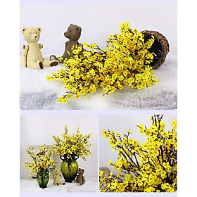 Mua Hoa lụa  cành hoa đào 50cm decor nhà cửa  trang trí phòng khách đẹp