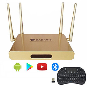 Thiết bị biến tivi thường thành tivi thông minh android tivi box 4 anten OEM kèm bàn phím kiêm chuột mini - Hàng Nhập Khẩu