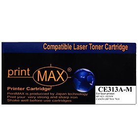 Hộp mực in Laser màu Đỏ PrintMAX dành cho máy HP CE313A ( M ) - Canon 7018 – Hàng Chính Hãng