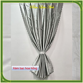 Lắp đặt dễ dàng không khoan đục - Màu xám bạc họa tiết hoa hồng
